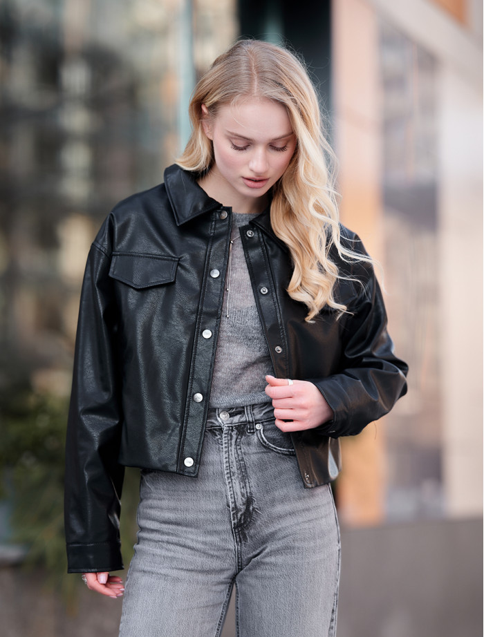 Geacă de piele de damă Staff gi black