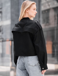Geacă de piele de damă Staff sno black