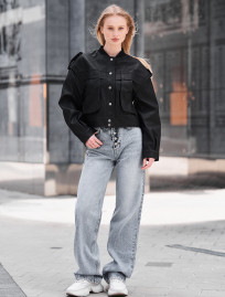 Geacă de piele de damă Staff sno black