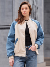 Jachetă bomber de damă Staff re blue & milk