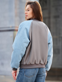 Jachetă bomber de damă Staff re blue & gray