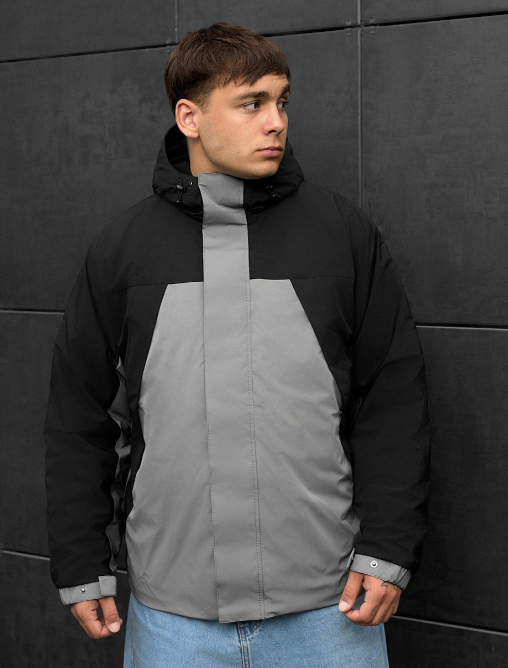 Geacă Staff skay gray & black