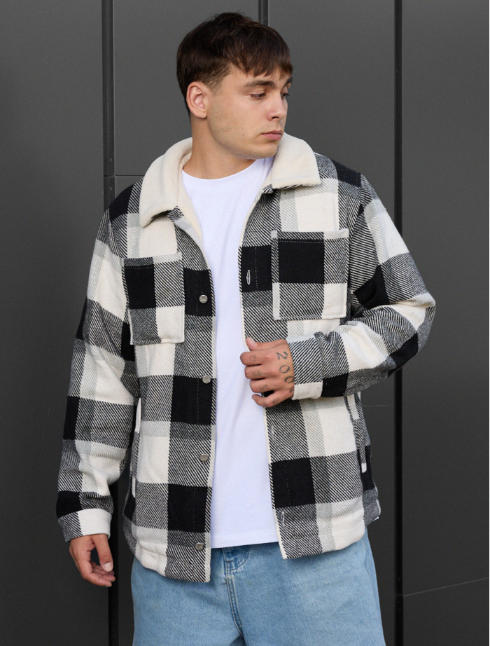 Jachetă cămașă cu blană Staff flo c4