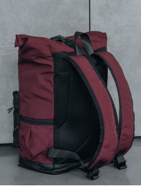 Rucsac Staff rolltop 22L black & bordo