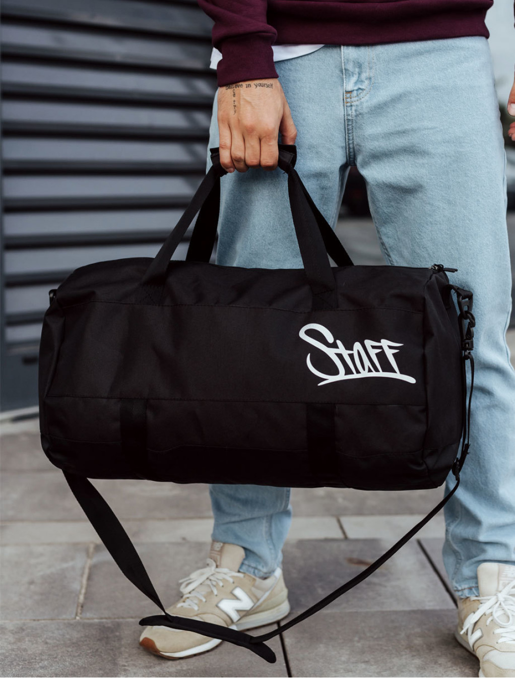 Geantă de sport Staff black logo