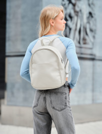 Rucsac de damă Staff iv leather light beige