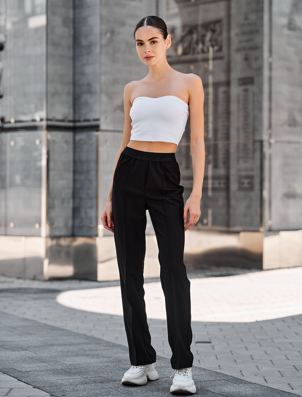 Pantaloni de damă Staff hi black