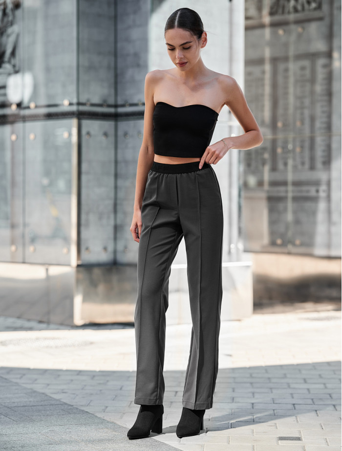 Pantaloni de damă Staff hi dark gray