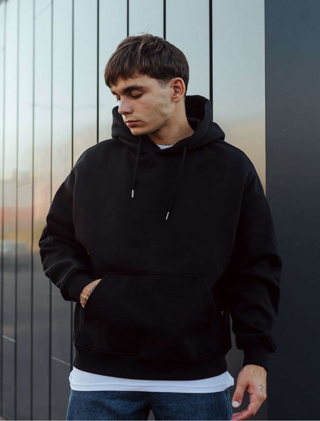 Hanorac Staff black oversize fleece