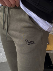 Pantaloni de trening Staff op khaki logo fleece