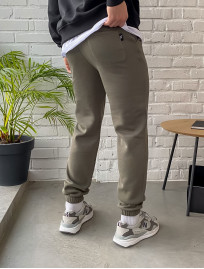 Pantaloni de trening Staff op khaki logo fleece