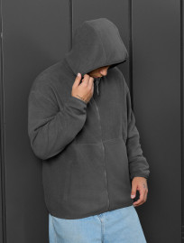 Hanorac Staff gray zip fleece oversize