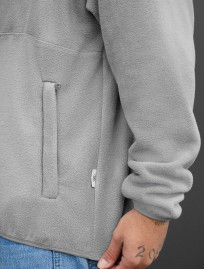 Hanorac Staff light gray zip fleece oversize