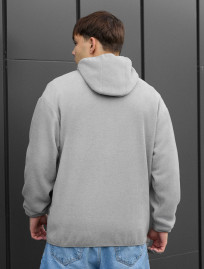Hanorac Staff light gray zip fleece oversize