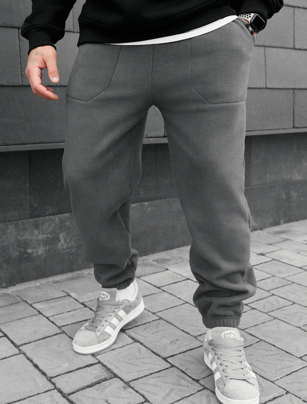 Pantaloni de trening  Staff al gray fleece