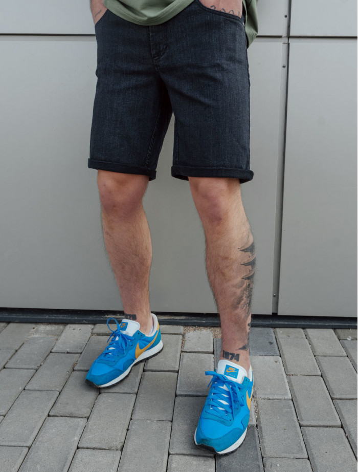 Pantaloni scurți din denim Staff haw black2 regular