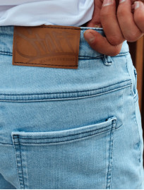 Pantaloni scurți din denim Staff light blue slim