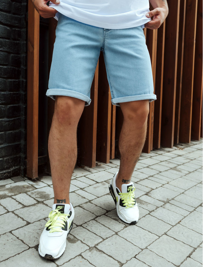 Pantaloni scurți din denim Staff light blue slim