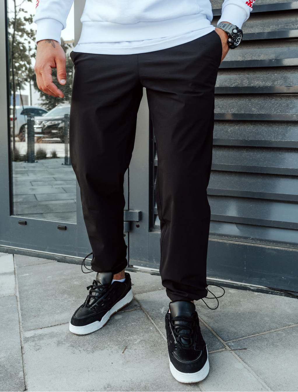 Pantaloni Staff pa spandex black