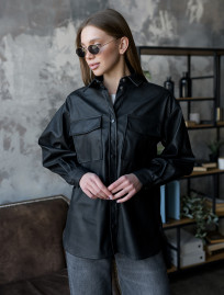 Cămașă de damă Staff leather black