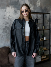 Cămașă de damă Staff leather black