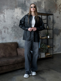 Cămașă de damă Staff leather black