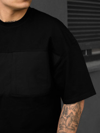 Set de vară tricou + pantaloni scurți Staff patt black oversize