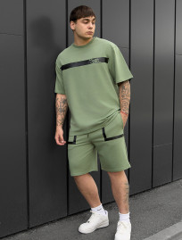 Set de vară tricou + pantaloni scurți Staff ra khaki