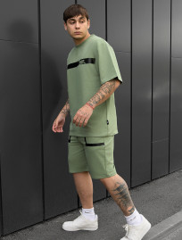 Set de vară tricou + pantaloni scurți Staff ra khaki