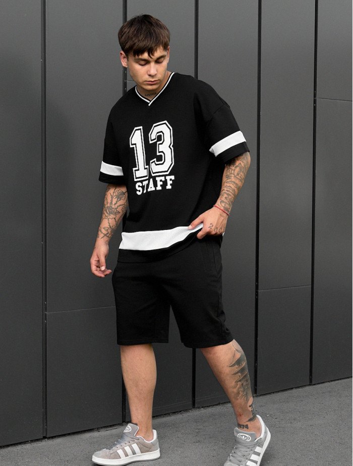 Set de vară tricou + pantaloni scurți Staff 13 oversize