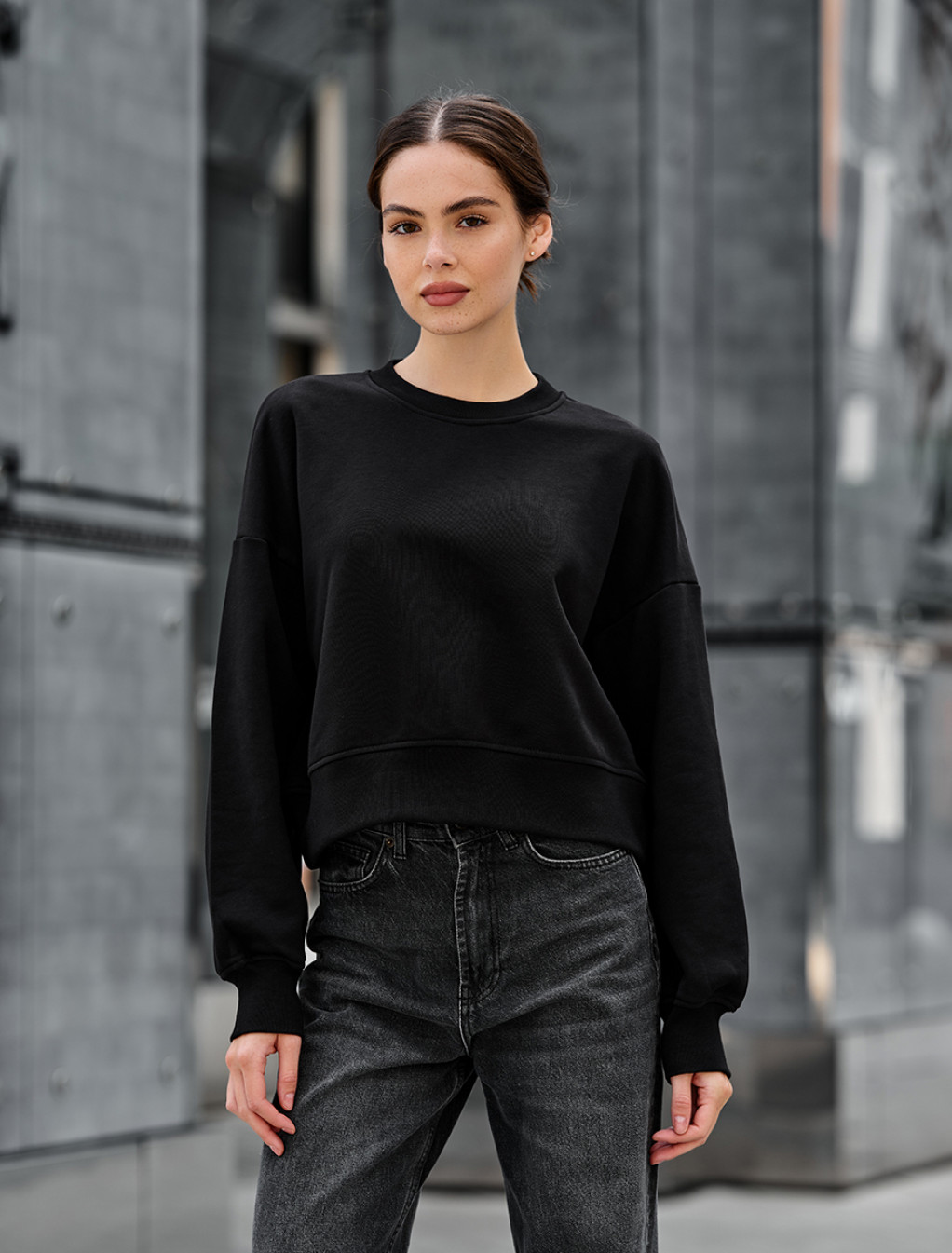 Bluză de trening de damă Staff sh black oversize