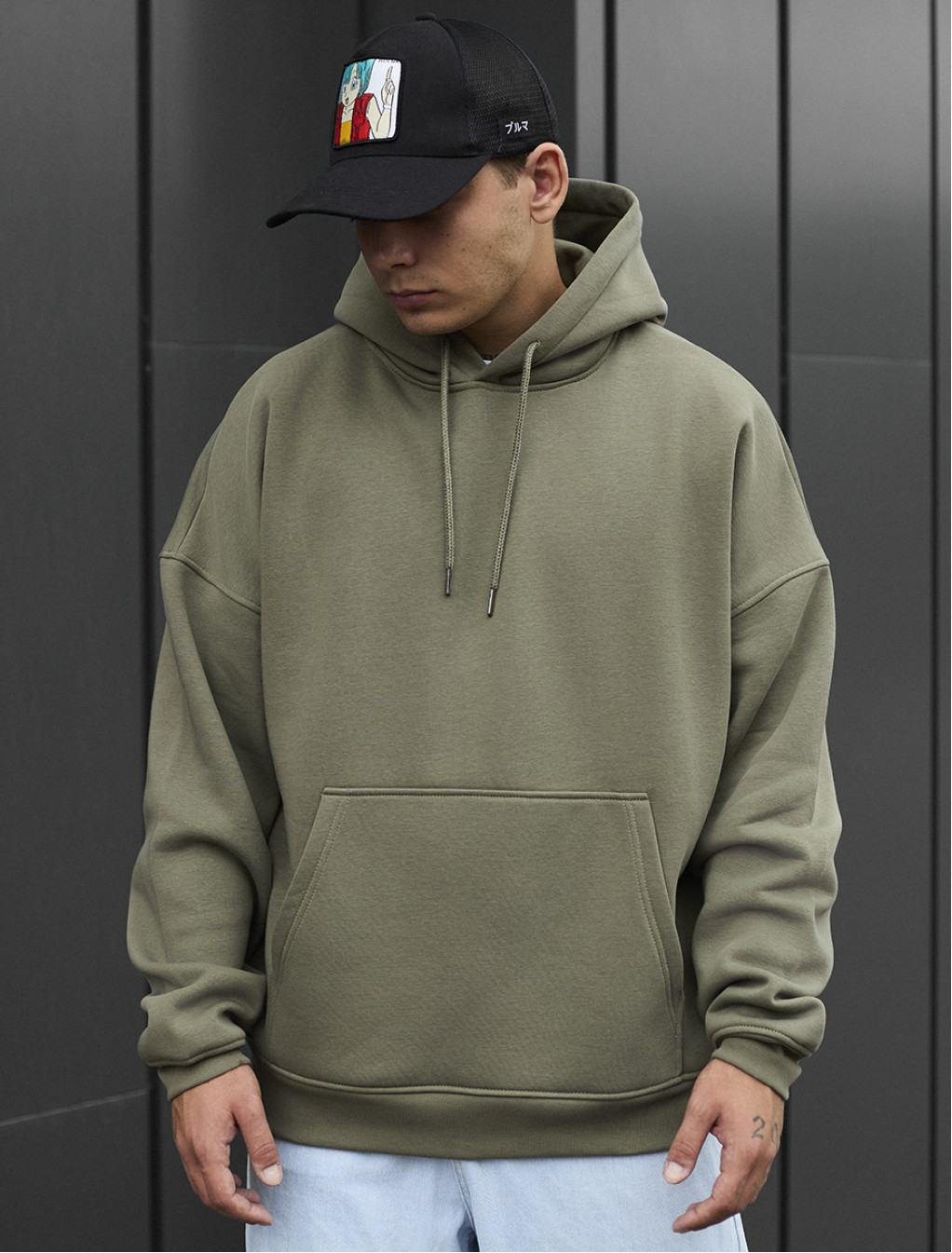 Hanorac Staff khaki oversize fleece