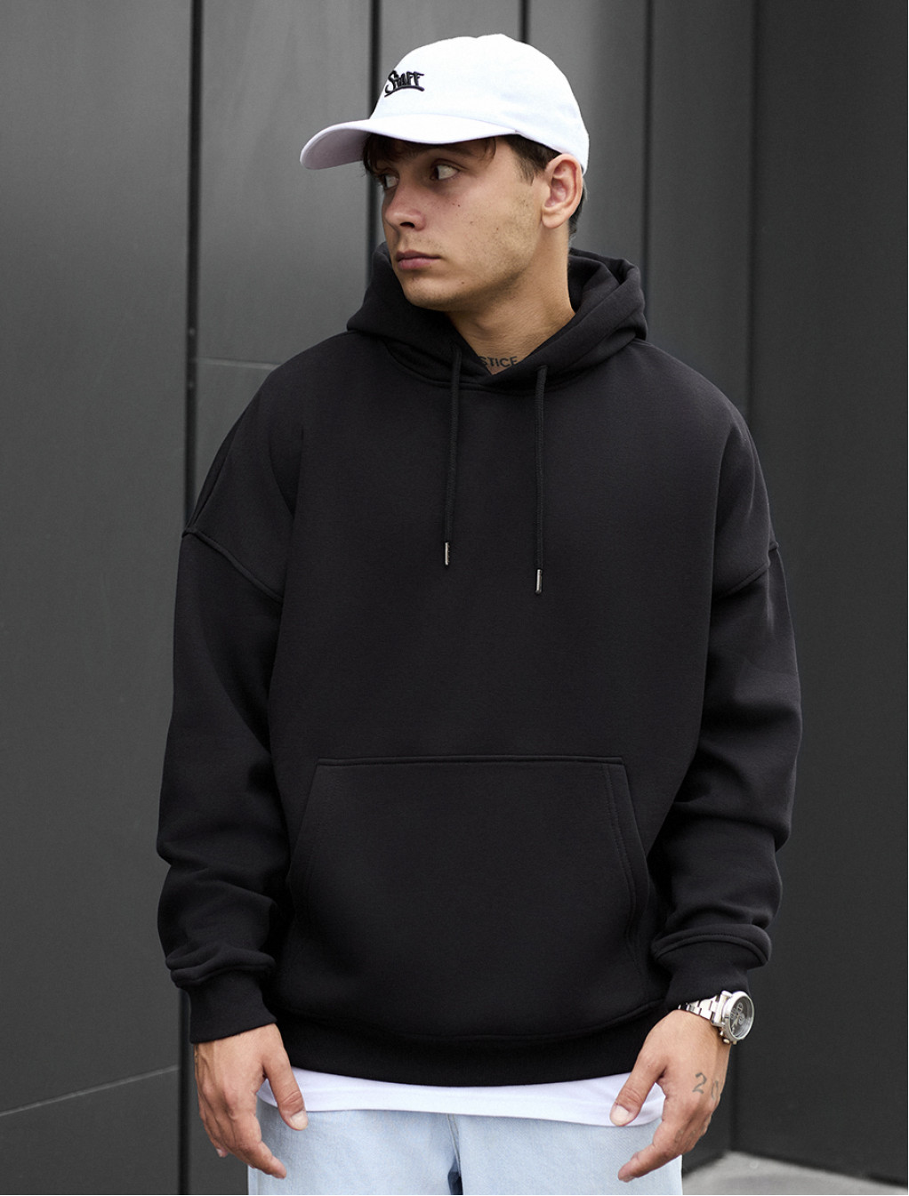 Hanorac Staff black oversize fleece