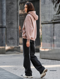 Hanorac de damă Staff mi light brown oversize fleece