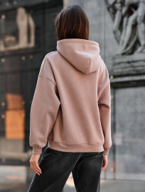 Hanorac de damă Staff mi light brown oversize fleece