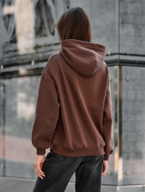 Hanorac de damă Staff mi brown oversize fleece