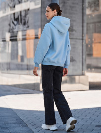 Hanorac de damă Staff mi light blue oversize fleece