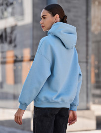 Hanorac de damă Staff mi light blue oversize fleece