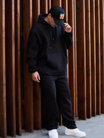 Costum de trening Staff blr black oversize fleece