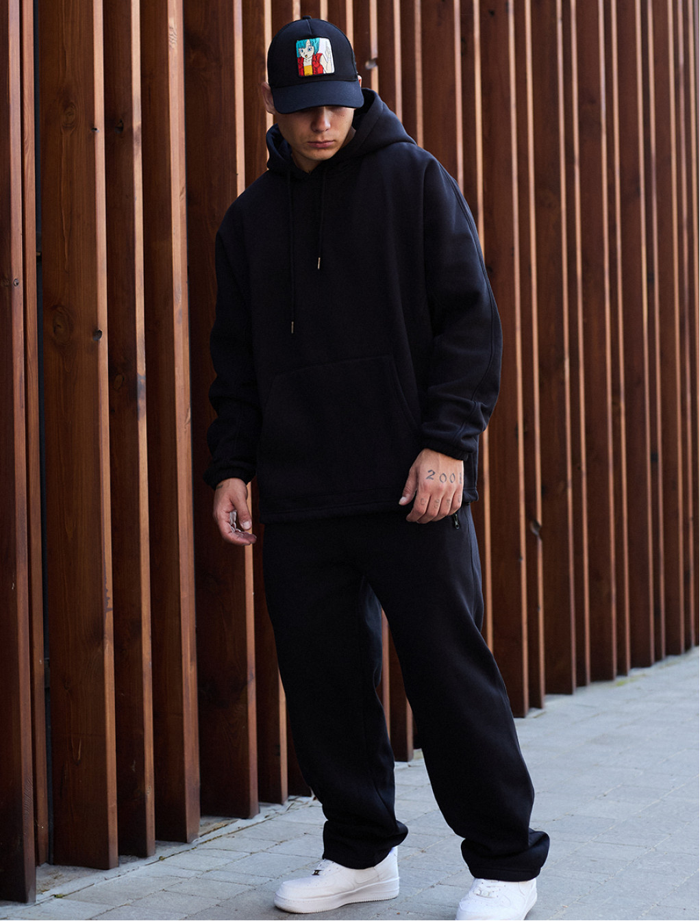 Costum de trening Staff blr black oversize fleece