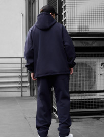 Costum de trening Staff blr navy oversize fleece