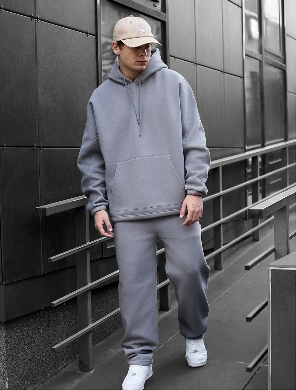 Costum de trening Staff blr gray oversize fleece