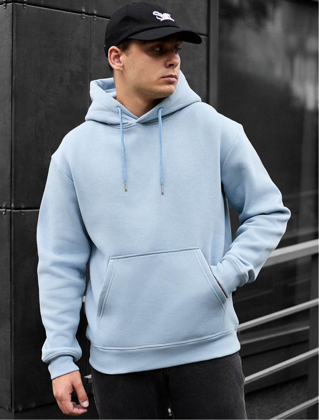 Hanorac Staff light blue fleece
