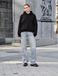 Hanorac de damă Staff ti black oversize fleece