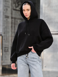 Hanorac de damă Staff ti black oversize fleece