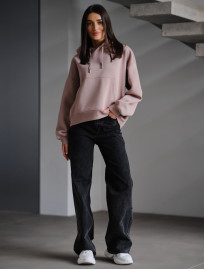 Hanorac de damă Staff ti dark powder oversize fleece
