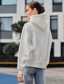 Hanorac de damă Staff ti white oversize fleece