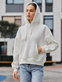 Hanorac de damă Staff ti white oversize fleece