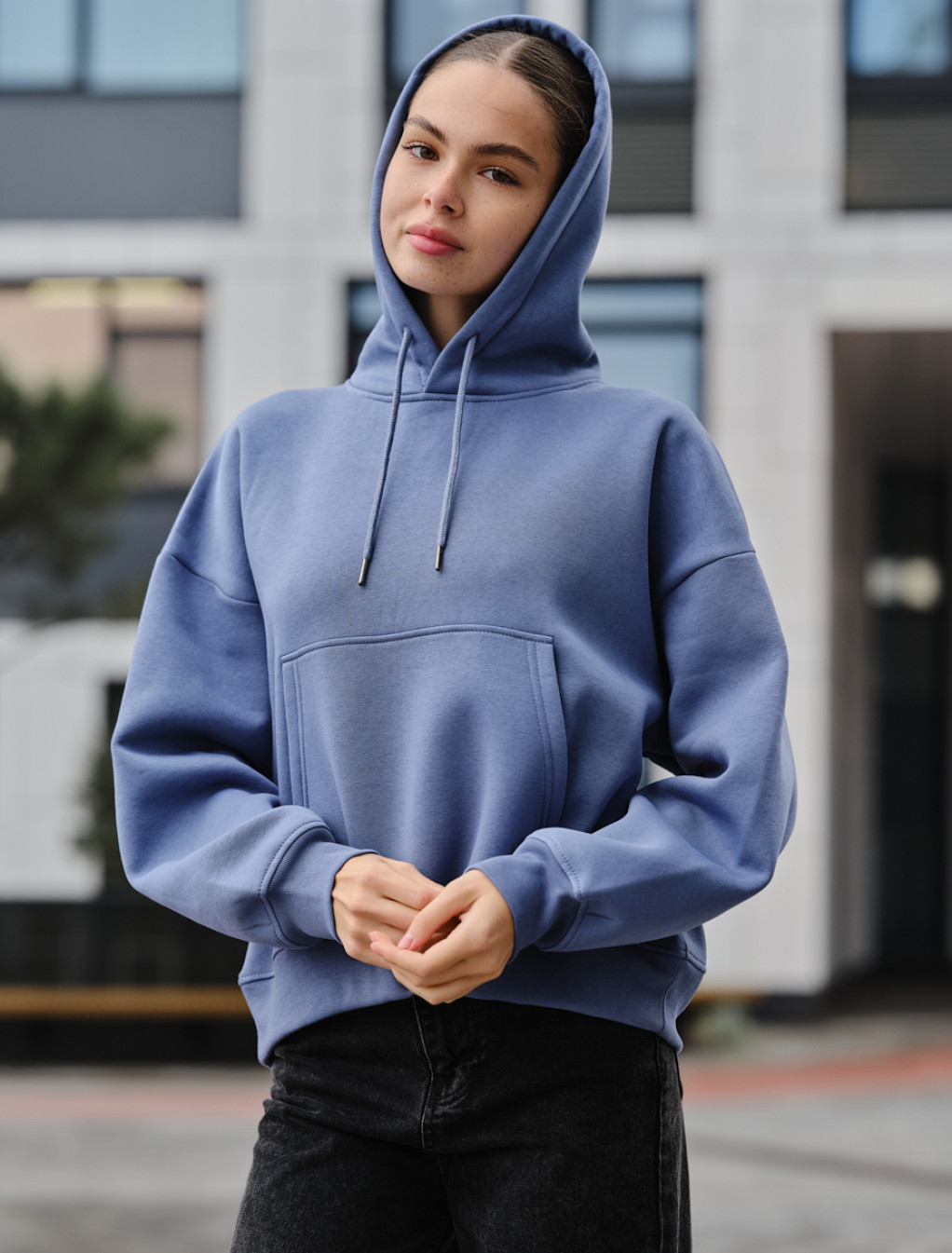 Hanorac de damă Staff ti dark blue oversize fleece