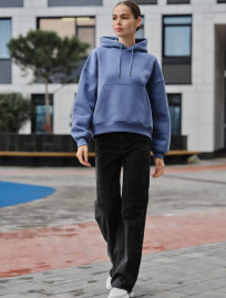 Hanorac de damă Staff ti dark blue oversize fleece